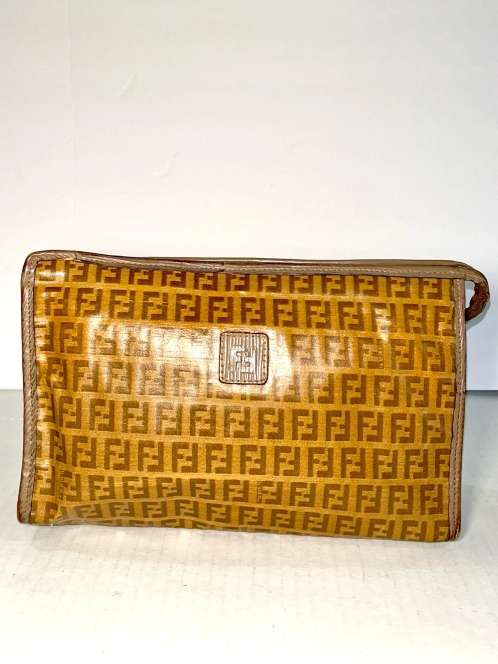 AUTHENTIC FENDI ZUCCA Monogram unisex Clutch Bag